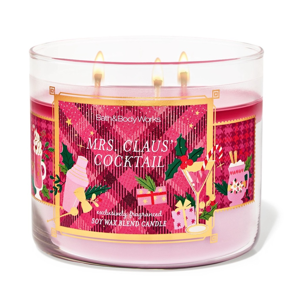 BBW Mrs. Claus Cocktail 3 wick candle